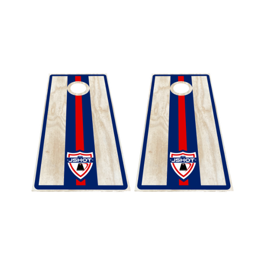 Set 2 Tavole da Gioco Cornhole Red & Blue Stripes