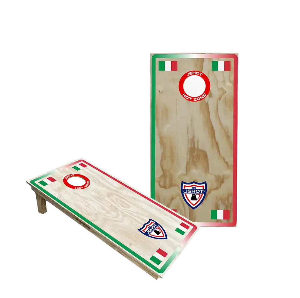 Set 2 Tavole da Gioco Cornhole Italian Flags